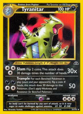 Tyranitar (31) card from Neo Discovery