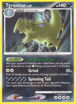 Tyranitar card from Stormfront