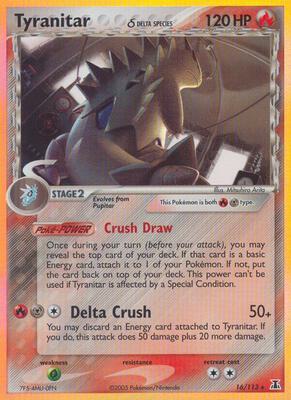 Tyranitar (Delta Species) card from EX Delta Species