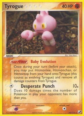Tyrogue card from EX Unseen Forces