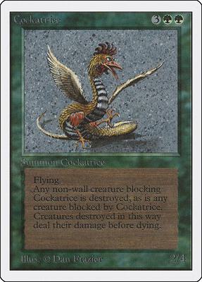 Cockatrice card from Unlimited Edition