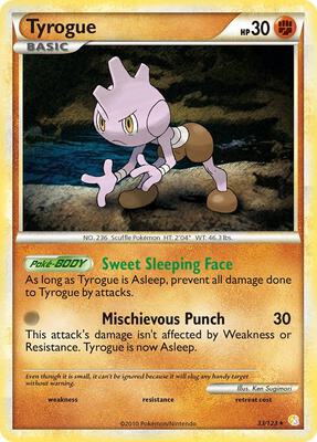 Tyrogue card from HeartGold SoulSilver