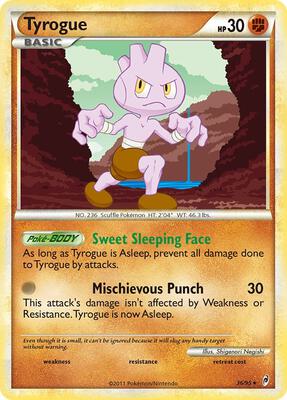 Tyrogue card from Call of Legends
