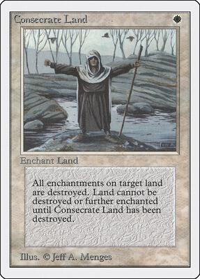 Consecrate Land card from Unlimited Edition