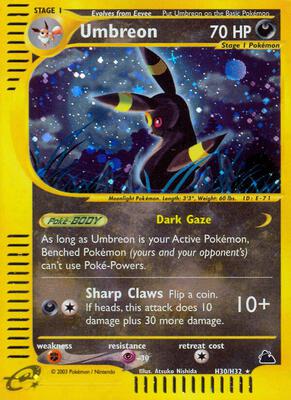 Umbreon (H30) card from Skyridge