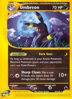 Umbreon (32) card from Skyridge