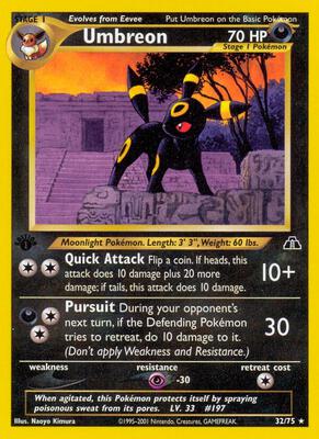 Umbreon (32) card from Neo Discovery