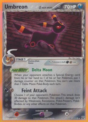 Umbreon (Delta Species) card from EX Delta Species