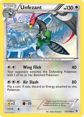 Unfezant card from Boundaries Crossed