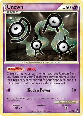 Unown card from Undaunted
