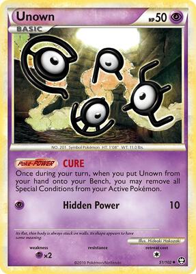 Unown card from Triumphant