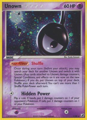 Unown (!) card from EX Unseen Forces