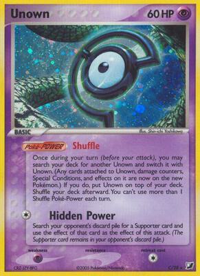 Unown (C) card from EX Unseen Forces