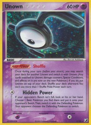 Unown (E) card from EX Unseen Forces