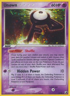 Unown (F) card from EX Unseen Forces
