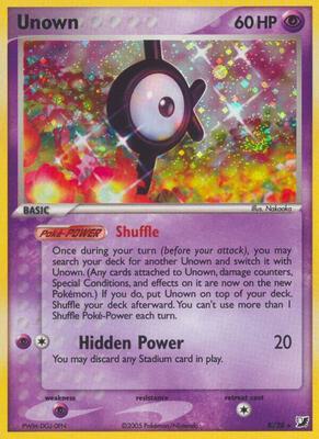Unown (K) card from EX Unseen Forces