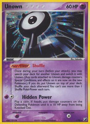 Unown (L) card from EX Unseen Forces