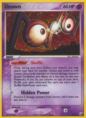 Unown (N) card from EX Unseen Forces