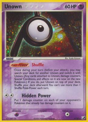 Unown (P) card from EX Unseen Forces
