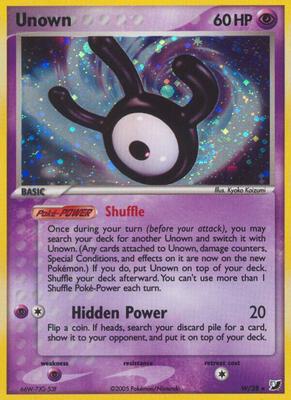 Unown (W) card from EX Unseen Forces