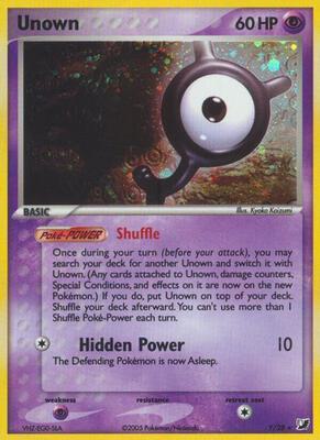 Unown (Y) card from EX Unseen Forces