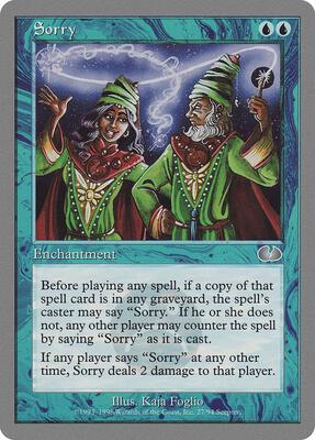 Sorry card from Unglued