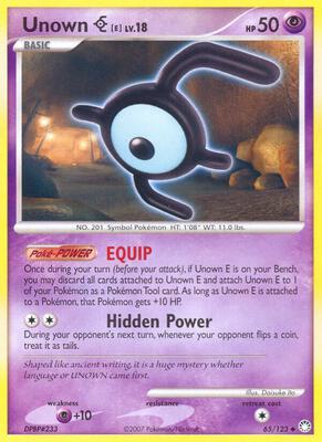 Unown [E] card from Mysterious Treasures