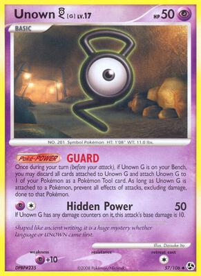 Unown [G] card from Great Encounters