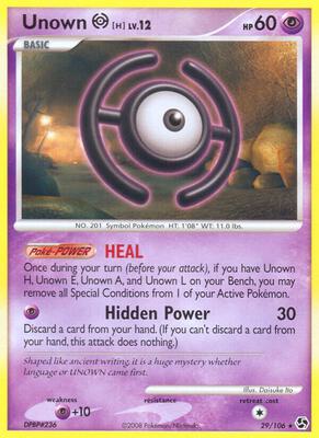 Unown [H] card from Great Encounters