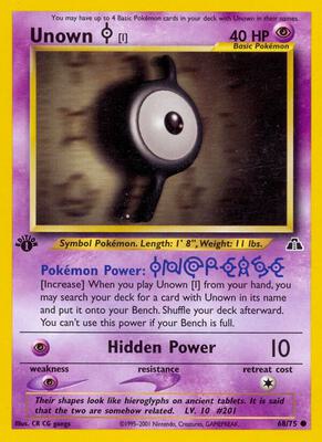 Unown [I] card from Neo Discovery