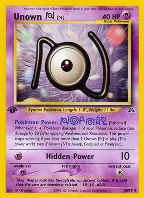 Unown [N] card from Neo Discovery