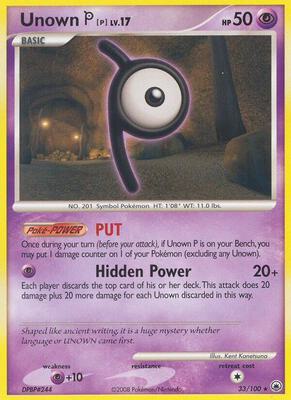 Unown [P] card from Majestic Dawn