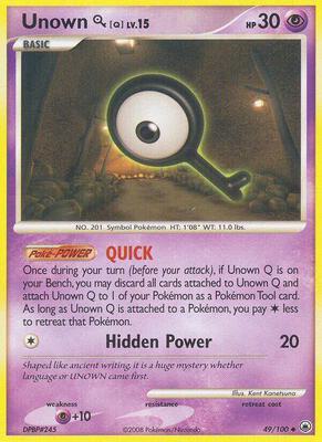 Unown [Q] card from Majestic Dawn