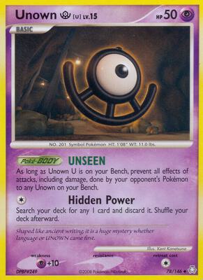 Unown (U) card from Legends Awakened