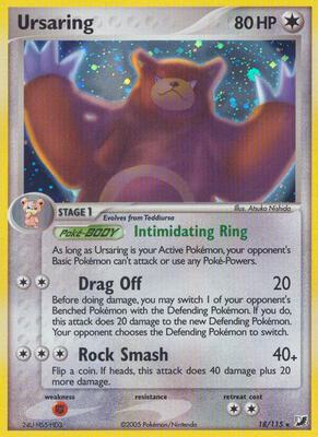 Ursaring card from EX Unseen Forces