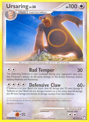 Ursaring card from Mysterious Treasures
