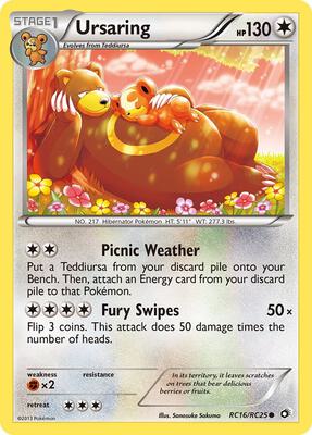 Ursaring card from Legendary Treasures: Radiant Collection