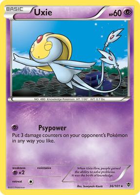 Uxie card from Plasma Blast