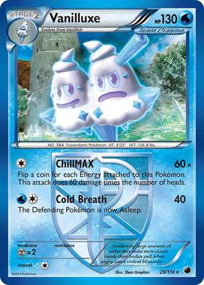 Vanilluxe (Team Plasma) card from Plasma Freeze
