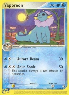 Vaporeon card from EX Sandstorm