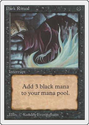 Dark Ritual card from Unlimited Edition