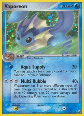 Vaporeon card from EX Unseen Forces