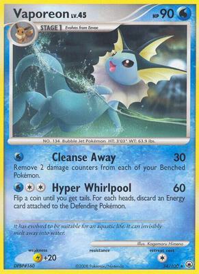 Vaporeon card from Majestic Dawn