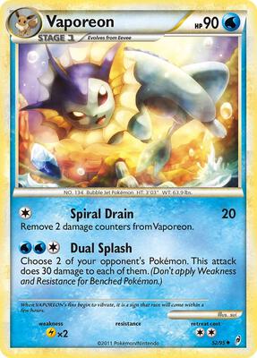 Vaporeon card from Call of Legends