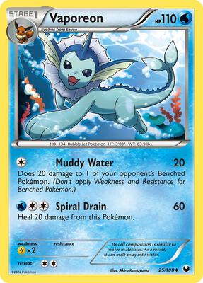 Vaporeon card from Dark Explorers