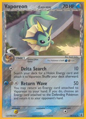 Vaporeon (Delta Species) card from EX Delta Species