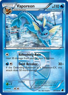 Vaporeon (Team Plasma) card from Plasma Freeze