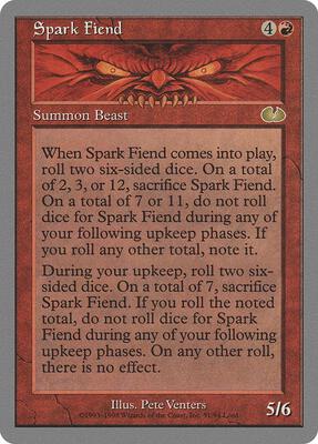 Spark Fiend card from Unglued