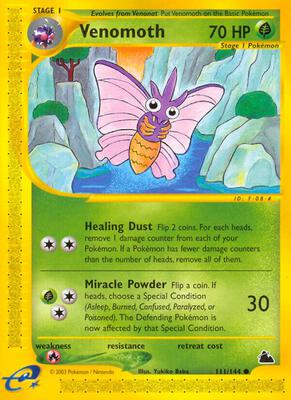 Venomoth card from Skyridge