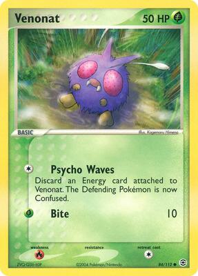 Venonat card from EX FireRed & LeafGreen